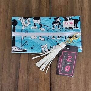 Makeup Junkie Steamboat Mickey Mini Layflat Bag NWT